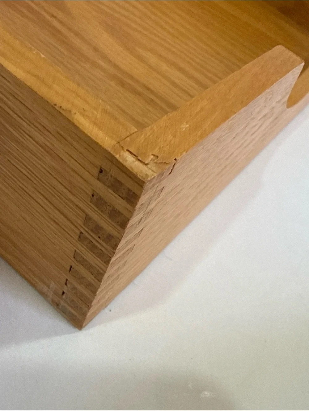 VTG Mid-Century Hedges Files “The Line” Oak Wood 2-Tier Desk Organizer Tray 1721